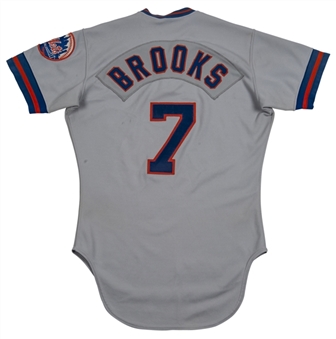 1981 Hubie Brooks New York Mets Rookie Game Used Road Jersey